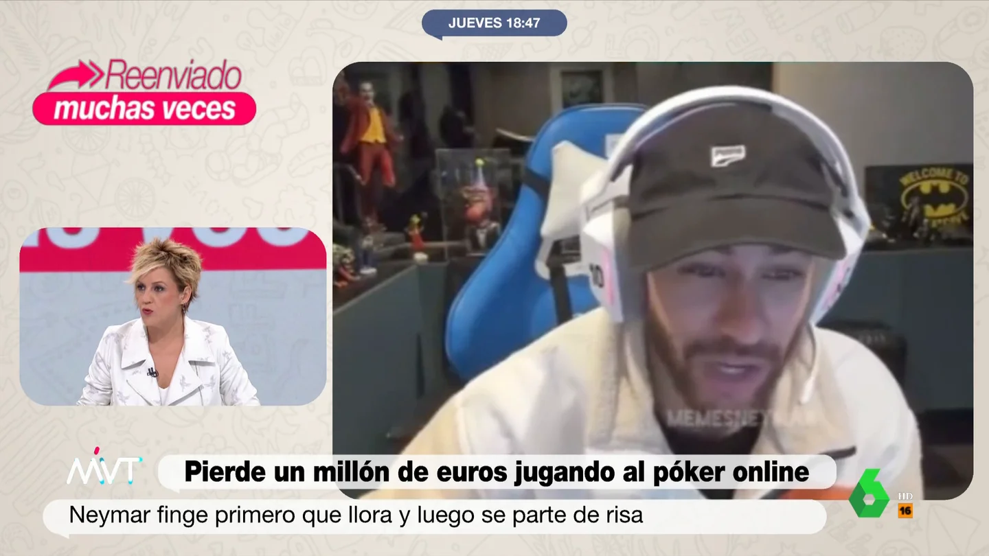 "Denigrante": Cristina Pardo, indignada ante las risas de Neymar tras perder un millón en el póker "Denigrante": Cristina Pardo, indignada ante las risas de Neymar tras perder un millón en el póker