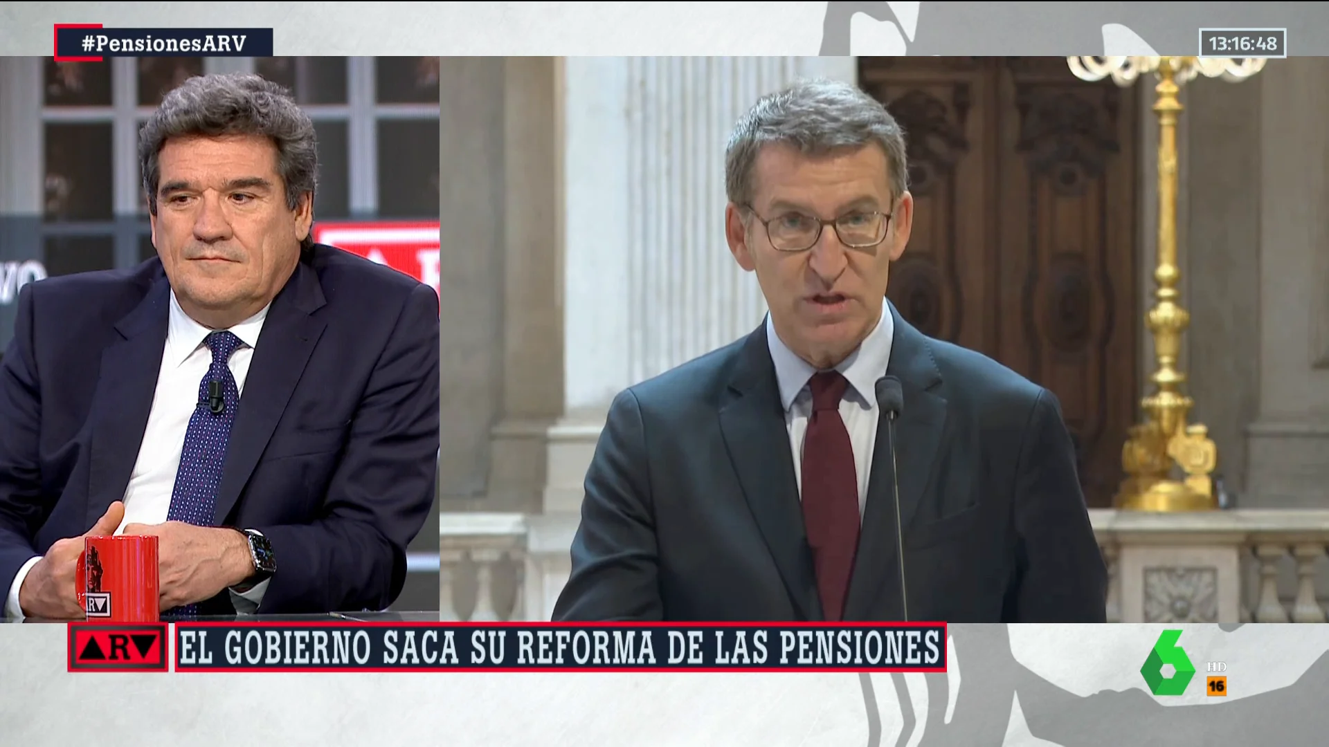 Escrivá tacha de "populismo" la propuesta de pensiones de Feijóo: "Lleva meses dando tumbos"