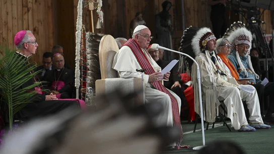 Imagen de archivo del papa Francisco durante su visita a Canadá el año pasado. Imagen de archivo del papa Francisco durante su visita a Canadá el año pasado.
