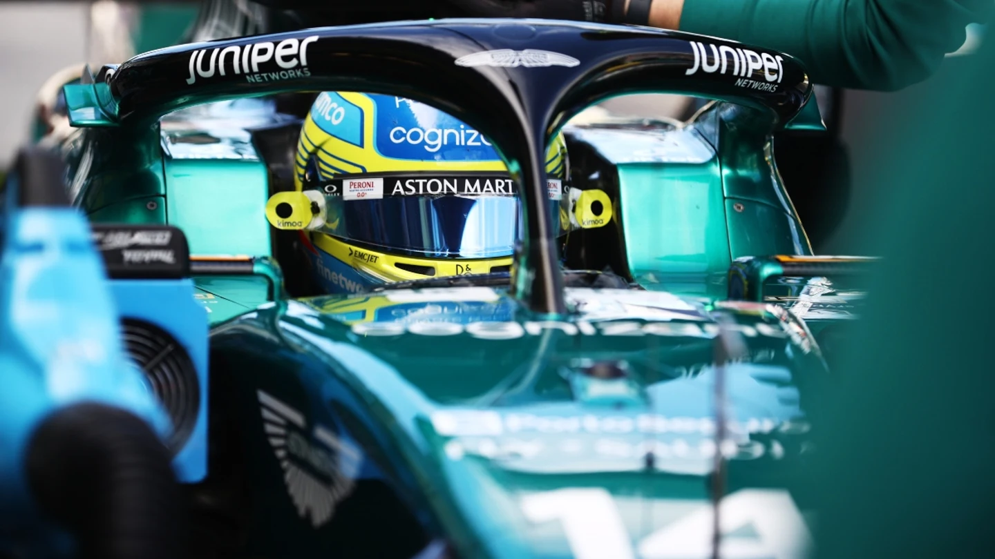 Fernando Alonso, en el Aston Martin AMR23 Fernando Alonso, en el Aston Martin AMR23