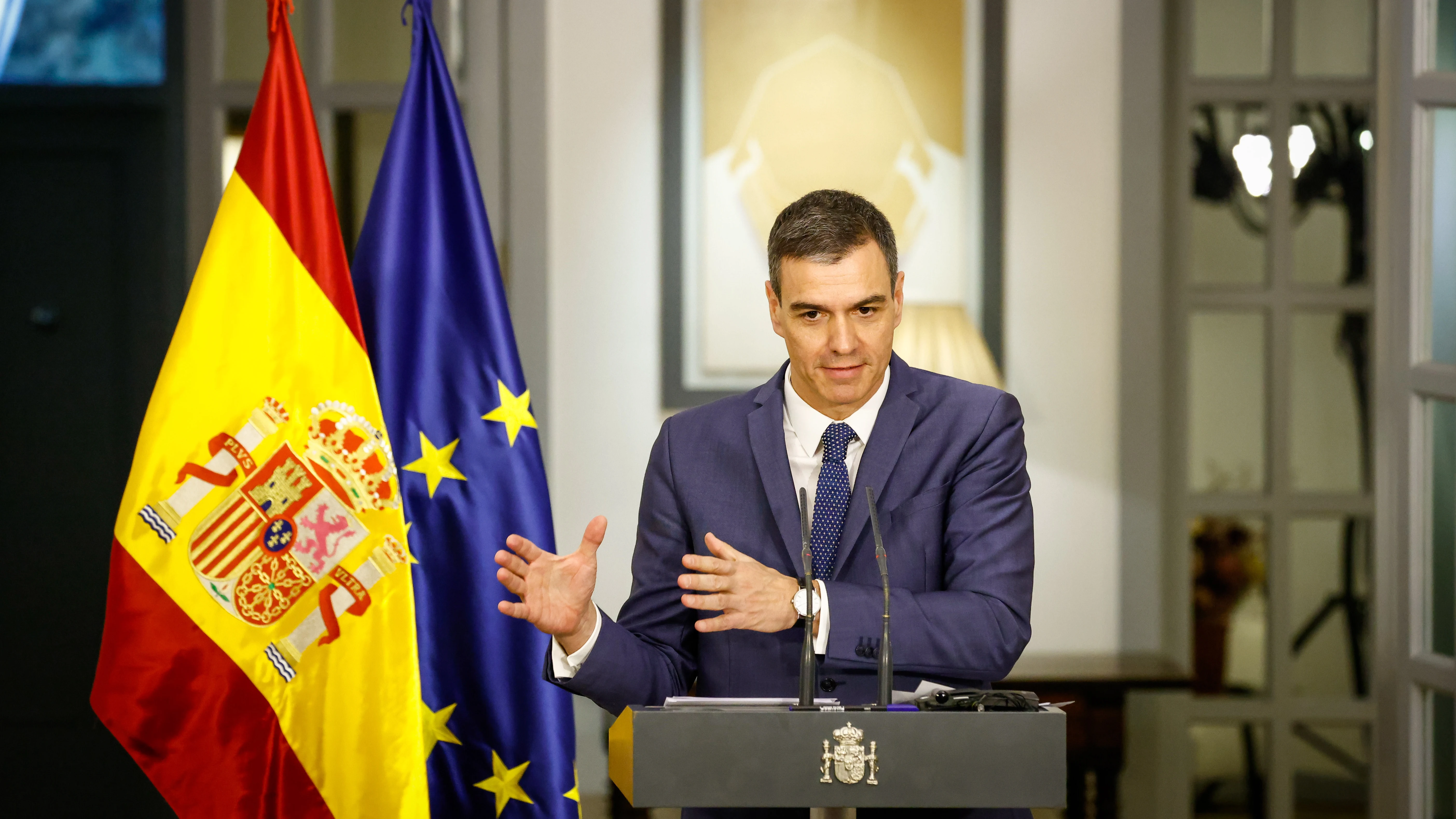 Rueda de prensa del presidente del Gobierno, Pedro Sánchez, en Pekín.