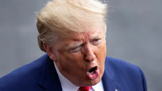 Fotografía de archivo, tomada en octubre de 2019, en la que se registró al entonces presidente de los Estados Unidos, Donald Trump, en Washington DC. Fotografía de archivo, tomada en octubre de 2019, en la que se registró al entonces presidente de los Estados Unidos, Donald Trump, en Washington DC.