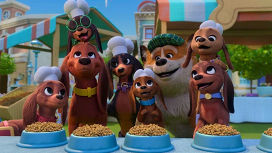 'Pretzel y sus cachorros' 'Pretzel y sus cachorros'