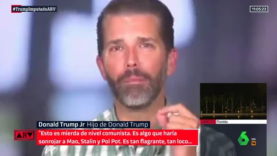 "Esto es mierda de nivel comunista": la reacción del hijo de Donald Trump a la imputación de su padre "Esto es mierda de nivel comunista": la reacción del hijo de Donald Trump a la imputación de su padre