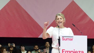 Yolanda Díaz, durante la presentación de su candidatura de Sumar a las elecciones generales