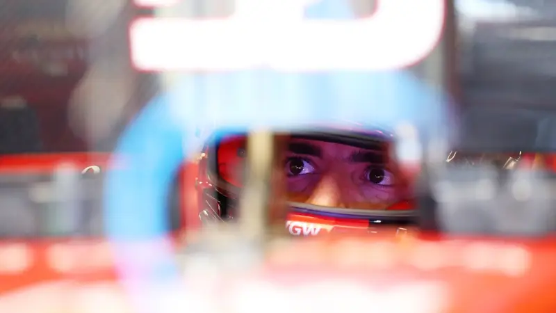 Carlos Sainz, en el Ferrari