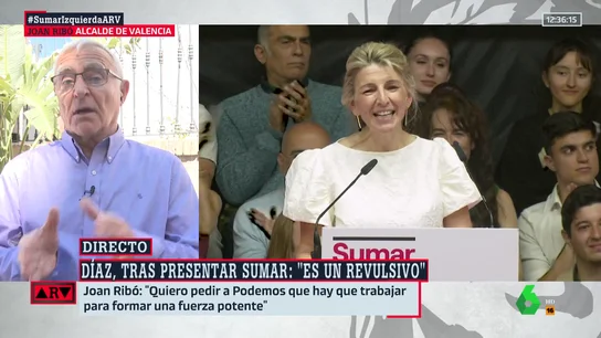 Joan Ribó, tras la presentación de Díaz como candidata a la presidencia: "Vengo con las pilas cargadas" Joan Ribó, tras la presentación de Díaz como candidata a la presidencia: "Vengo con las pilas cargadas"
