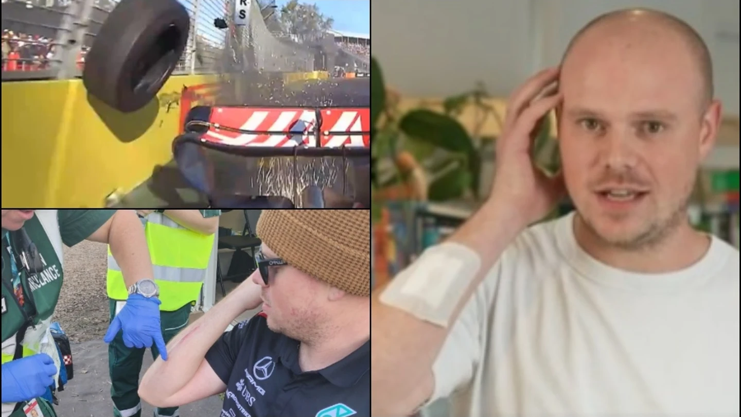 Aficionado que resultó herido del accidente de Magnussen Aficionado que resultó herido del accidente de Magnussen