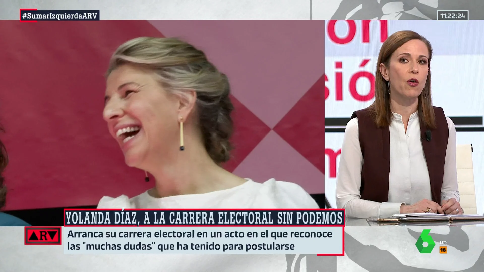 Ángeles Caballero: "Yolanda Díaz ya tenía experiencia antes de que Pablo Iglesias se fijase en ella"