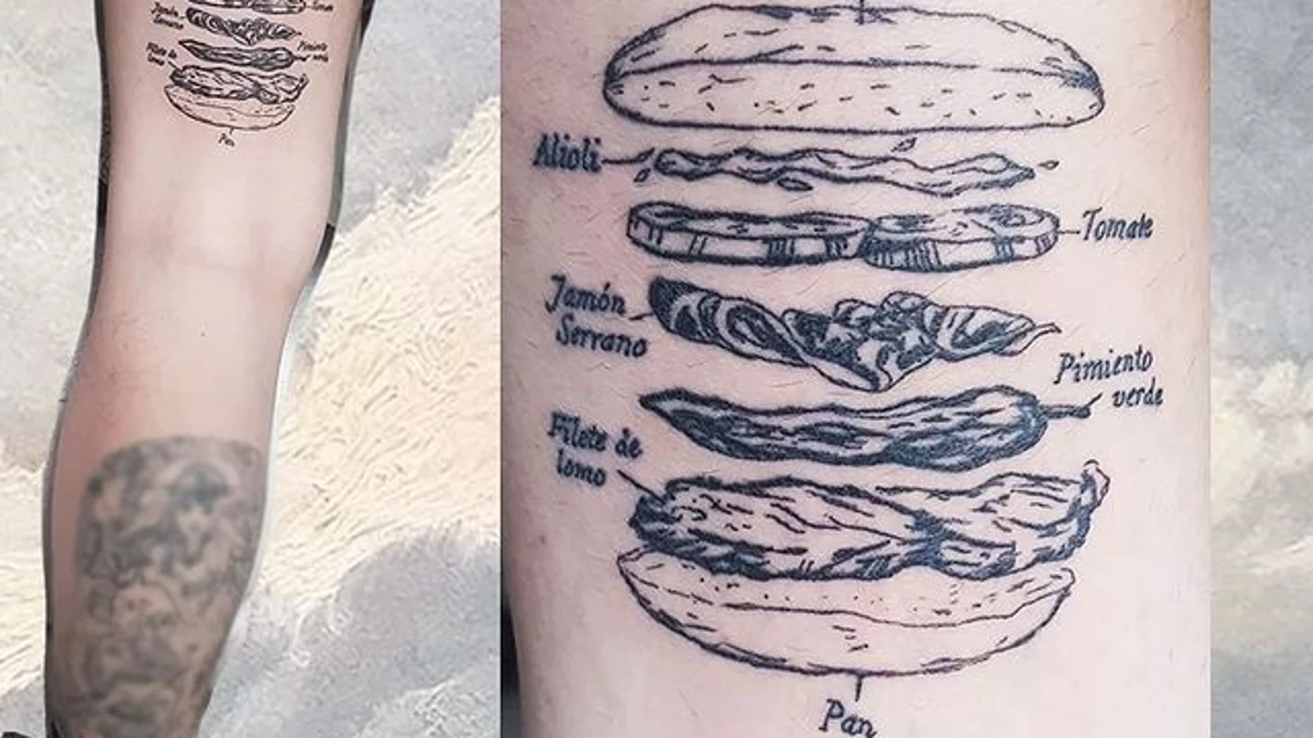Diseño del serranito tatuado por Evelyn Terras Diseño del serranito tatuado por Evelyn Terras