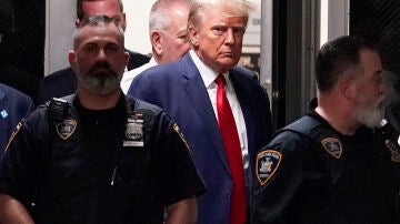 Donald Trump, a su llegada al juzgado de Nueva York donde se ha declarado "no culpable"