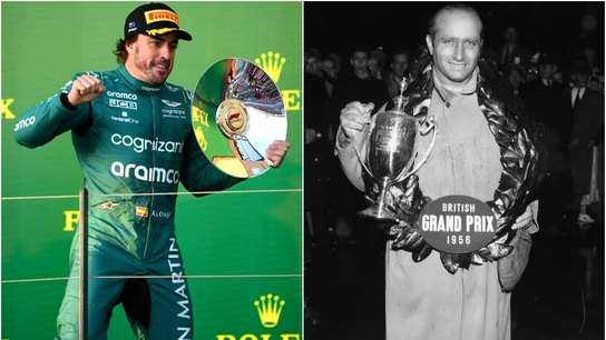 Fernando Alonso y Juan Manuel Fangio Fernando Alonso y Juan Manuel Fangio
