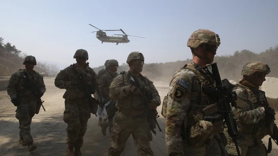 Soldados de infantería del Ejército de EEUU. Soldados de infantería del Ejército de EEUU.