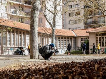 Some 200 homeless migrant teenagers settle in an abandoned Paris school