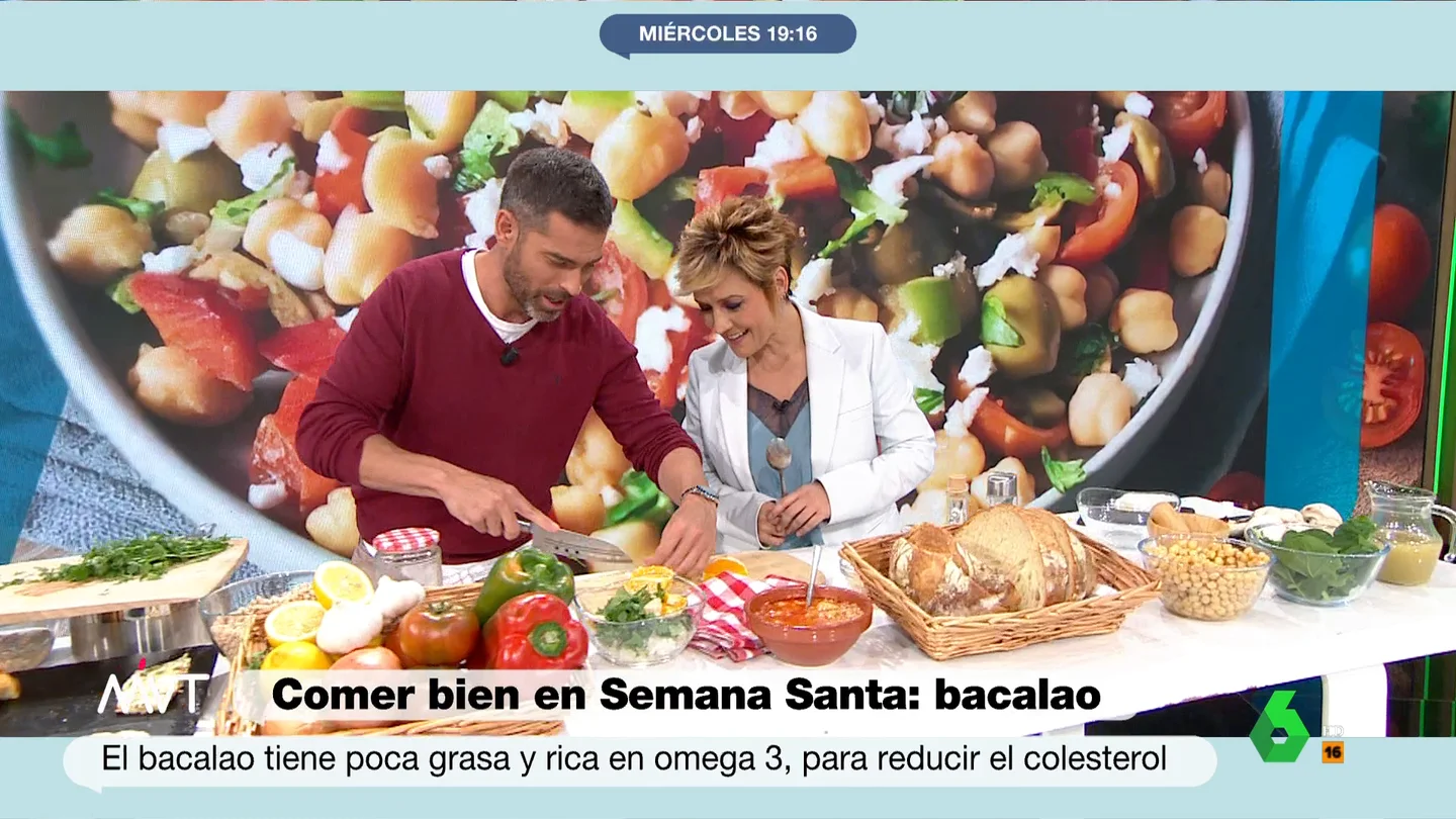 MVT Ensalada de garbanzos y bacalao: la sencilla y nutritiva receta de Pablo Ojeda para Semana Santa MVT Ensalada de garbanzos y bacalao: la sencilla y nutritiva receta de Pablo Ojeda para Semana Santa