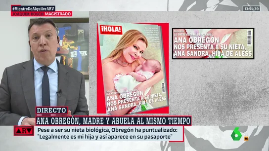 ¿Puede Ana Obregón ser madre y abuela? El magistrado Joaquim Bosch explica por qué este caso genera "dudas jurídicas" ¿Puede Ana Obregón ser madre y abuela? El magistrado Joaquim Bosch explica por qué este caso genera "dudas jurídicas"