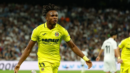 Chukwueze celebra un gol con el Villarreal Chukwueze celebra un gol con el Villarreal