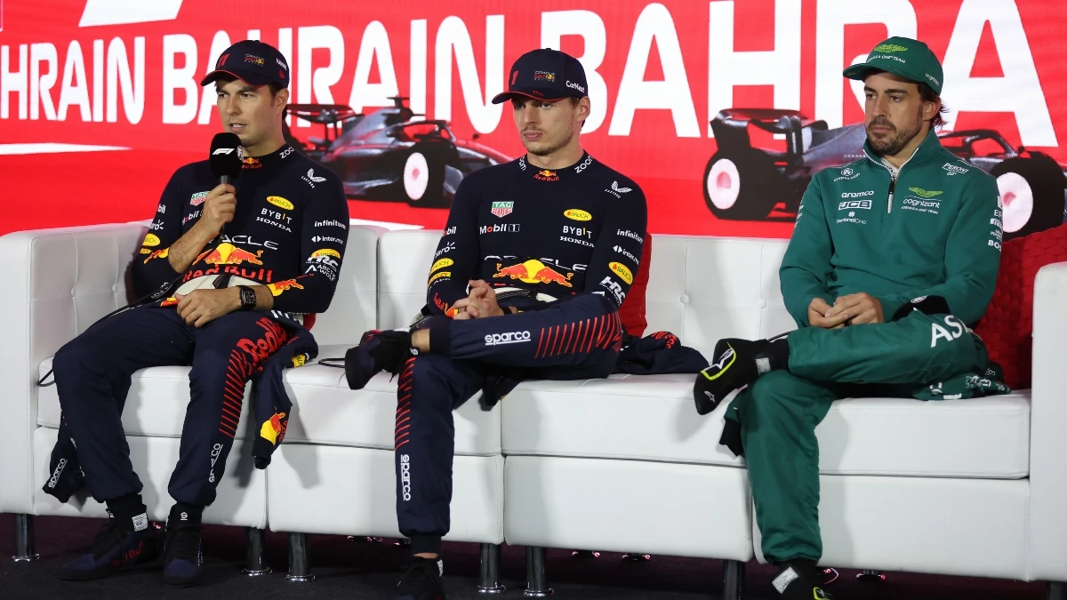 Verstappen, Pérez y Alonso