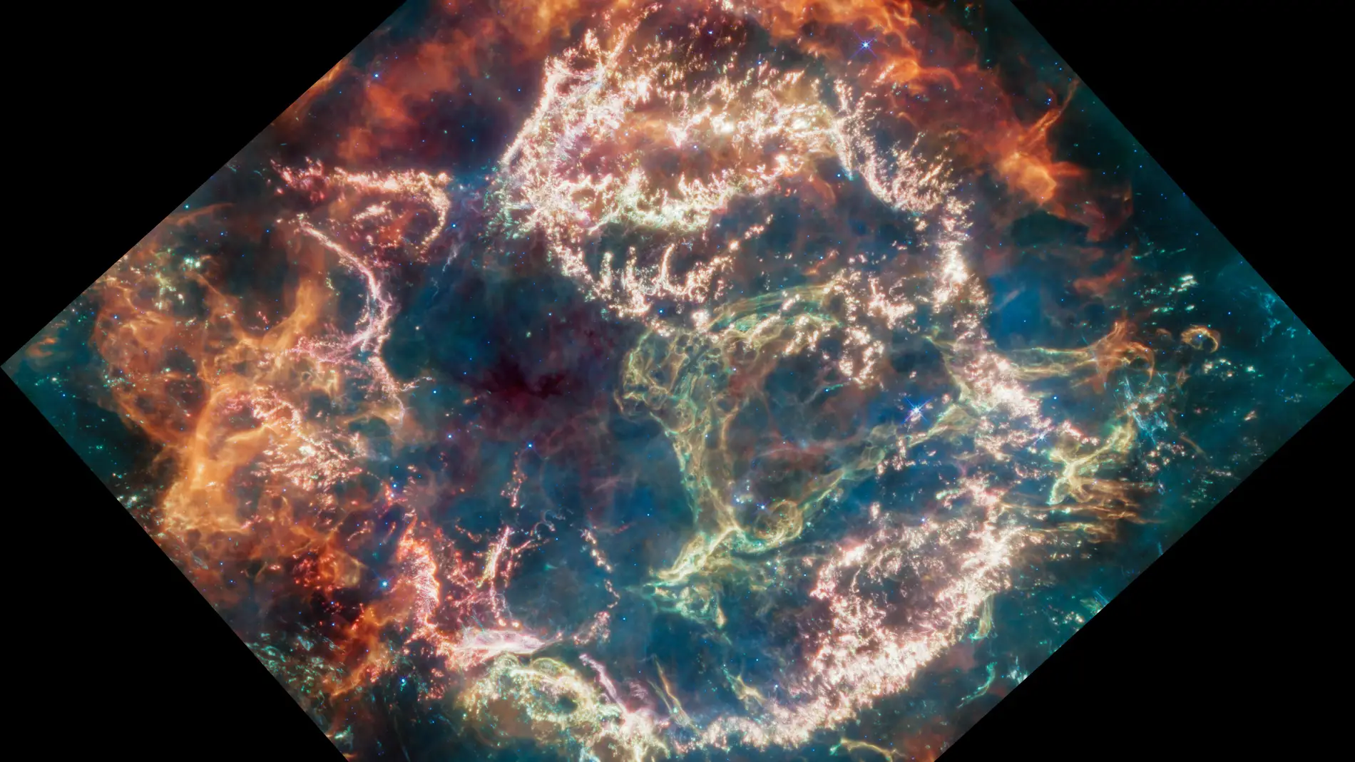 Detalle de la supernova Cassiopeia A
