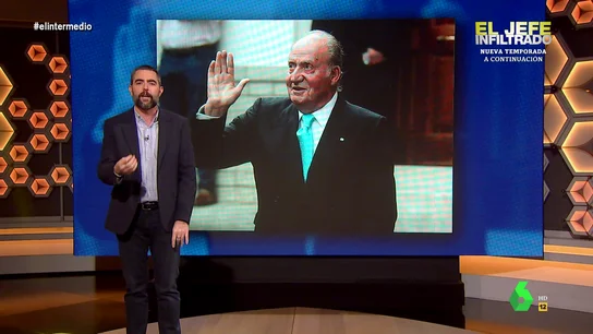 Dani Mateo desvela el verdadero motivo del regreso del rey Juan Carlos "El emérito quiere darnos una sorpresa a todos y hacer la declaración", explica Dani Mateo, que en este vídeo de El Intermedio recuerda al monarca algunos míticos anuncios de la campaña de la Renta, como el protagonizado por Bárbara Rey.
