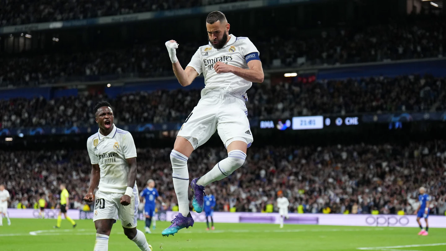 Vinicius y Karim Benzema Vinicius y Karim Benzema