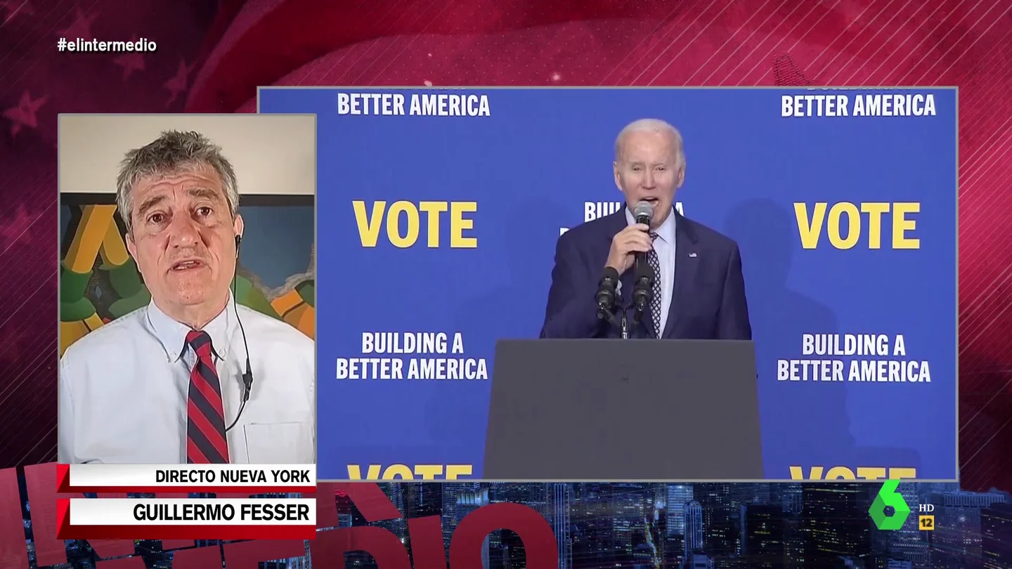 La reflexión de Guillermo Fesser sobre Joe Biden: Ha hecho cosas mucho más liberales que cualquier presidente de EEUU En este vídeo, Guillermo Fesser analiza para El Intermedio el complejo panorama electoral en Estados Unidos, donde los electores jóvenes son la clave: "Esto es un parque jurásico y se preguntan cuándo va a haber un candidato que les represente".