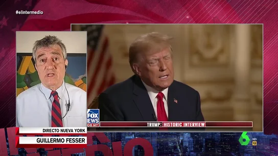 Guillermo Fesser analiza la última entrevista de Donald Trump Guillermo Fesser conecta un día más con El Intermedio, en esta ocasión para analizar la última entrevista de Donald Trump en Fox News que, según el corresponsal, "fue más bien un mitin de campaña". Sus reflexiones al completo, en este vídeo.