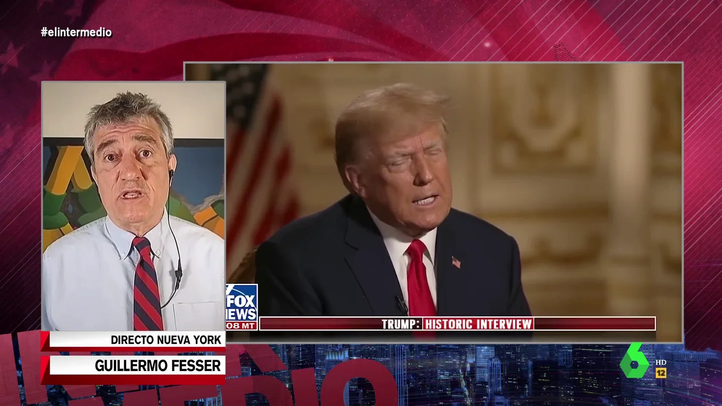 Guillermo Fesser analiza la última entrevista de Donald Trump Guillermo Fesser conecta un día más con El Intermedio, en esta ocasión para analizar la última entrevista de Donald Trump en Fox News que, según el corresponsal, "fue más bien un mitin de campaña". Sus reflexiones al completo, en este vídeo.