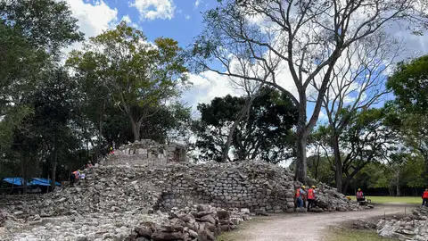 Zona arqueológica de Chichén Itzá donde se realizó el hallazgo de un disco con jeroglíficos mayas Zona arqueológica de Chichén Itzá donde se realizó el hallazgo de un disco con jeroglíficos mayas