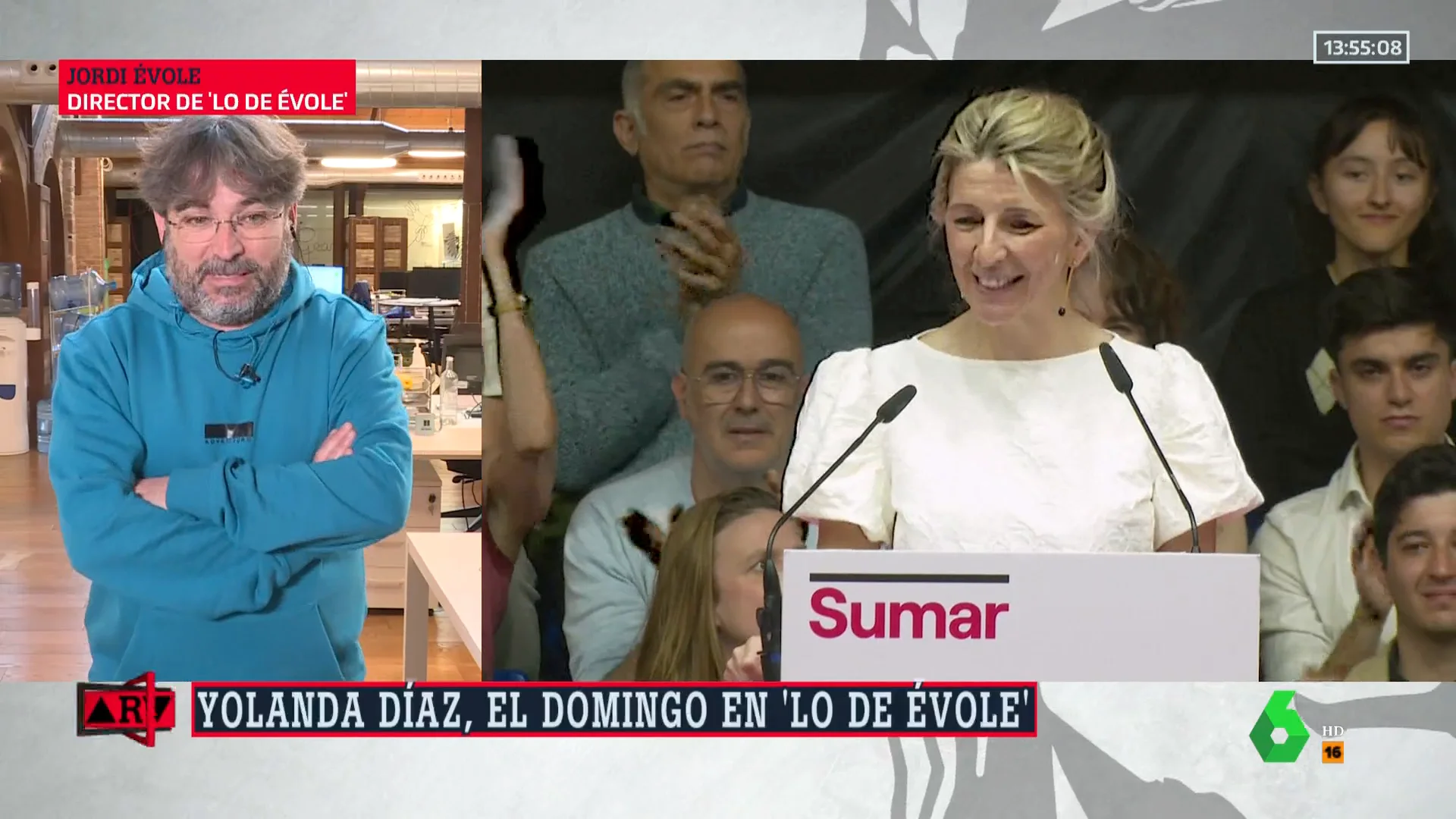 "No sé qué antidepresivo habría para la izquierda": Évole y la posibilidad de que Yolanda Díaz e Irene Montero vayan por separado