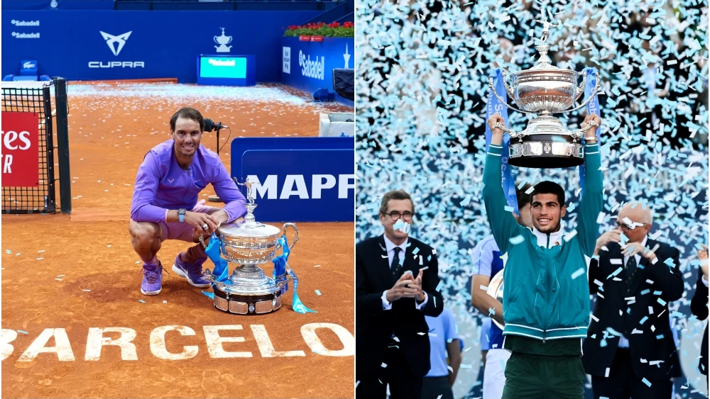 Rafa Nadal y Carlos Alcaraz en el Godó