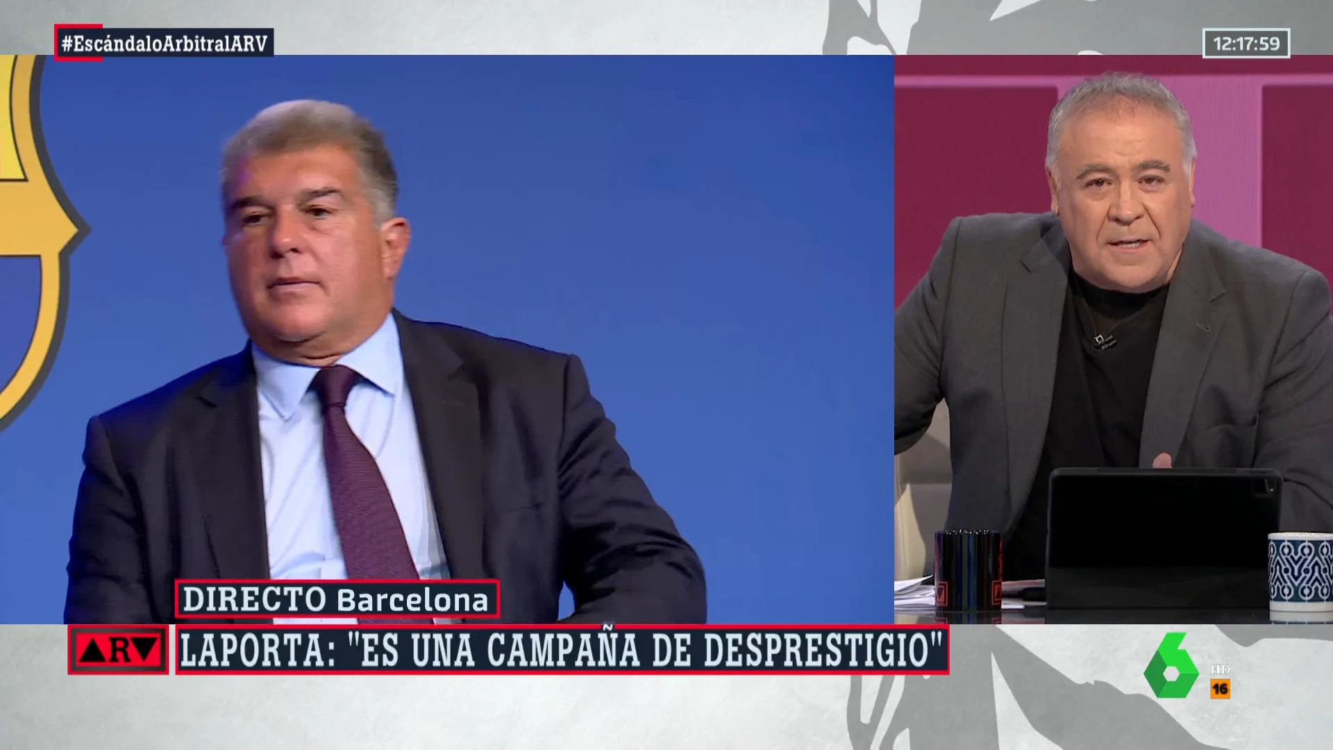 Ferreras: "Tener comprado al número 2 de los árbitros es alterar la competición"