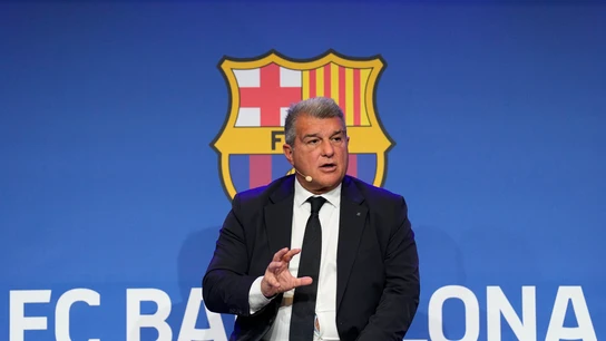 Joan Laporta comparece ante los medios para dar explicaciones sobre el caso Negreira Joan Laporta comparece ante los medios para dar explicaciones sobre el caso Negreira