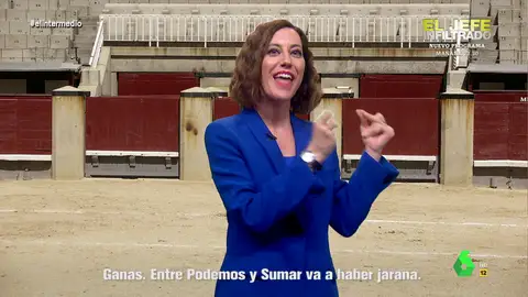 Cristina Gallego imita a Isabel García Ayuso en este vídeo donde aprovecha la música de su recién estrenado spot de campaña para las autonómicas para hablar del enfrentamiento entre Podemos y Sumar: "Si siguen peleando mi partido gana", canta.