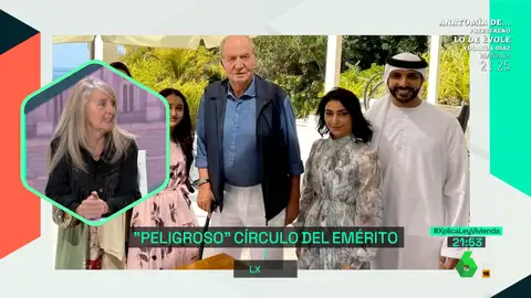 Consuelo Font analizaba cómo es el círculo de amistades del rey emérito y aseguraba que "el peligro es que esté en Abu Dabi solo y aislado, porque es un hombre de 85 años y es maleable". Su reflexión al completo, en este vídeo de laSexta Xplica.
