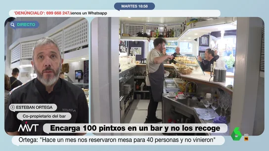 "Estamos indefensos": la queja de un hostelero que denuncia "una reserva de 40 personas que no aparecieron" "Estamos indefensos": la queja de un hostelero que denuncia "una reserva de 40 personas que no aparecieron"