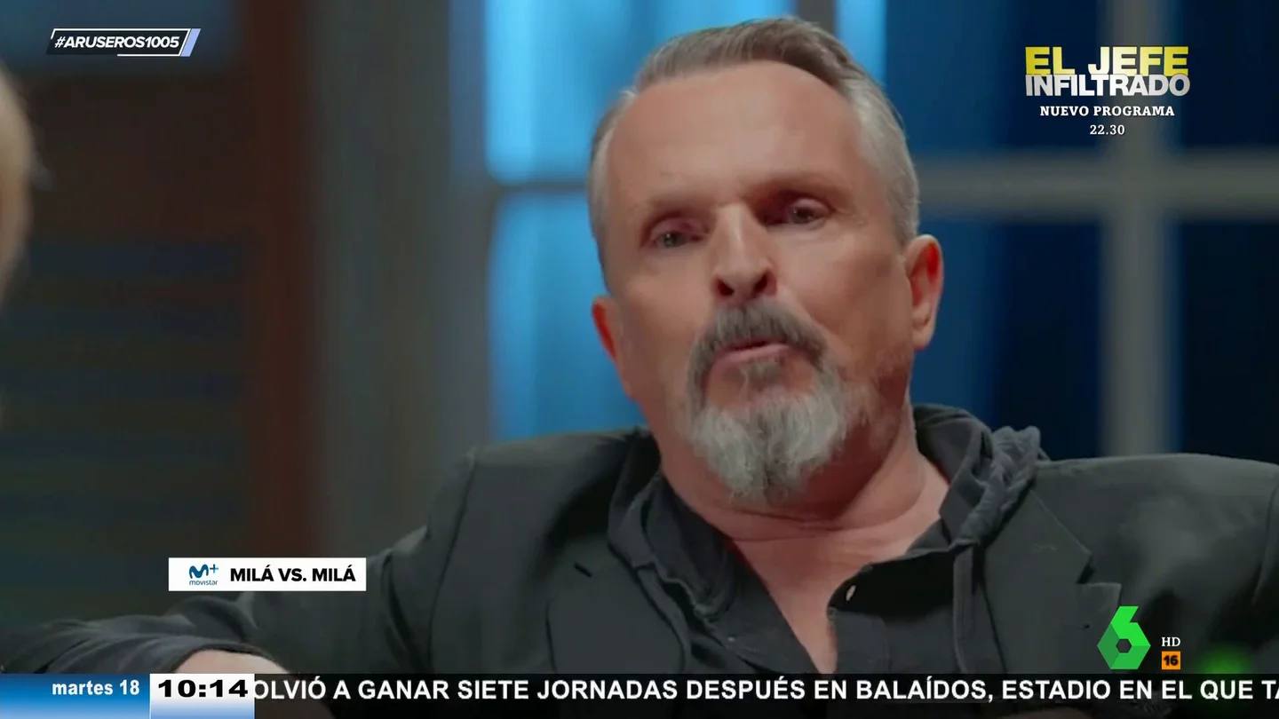 Miguel Bosé sorprende a Alfonso Arús al distinguir entre "españoles y españolitos" Miguel Bosé sorprende a Alfonso Arús al distinguir entre "españoles y españolitos"