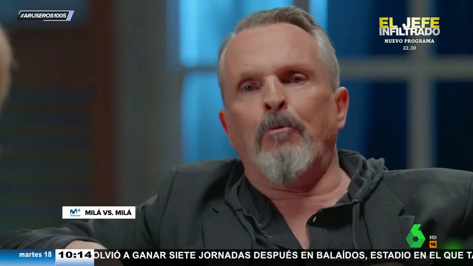 Miguel Bosé sorprende a Alfonso Arús al distinguir entre "españoles y españolitos"