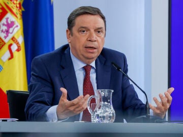    El ministro de Agricultura, Pesca y Alimentación, Luis Planas, durante la rueda de prensa posterior a la reunión del Consejo de Ministros.