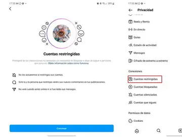 Cuentas restringidas en Instagram Cuentas restringidas en Instagram