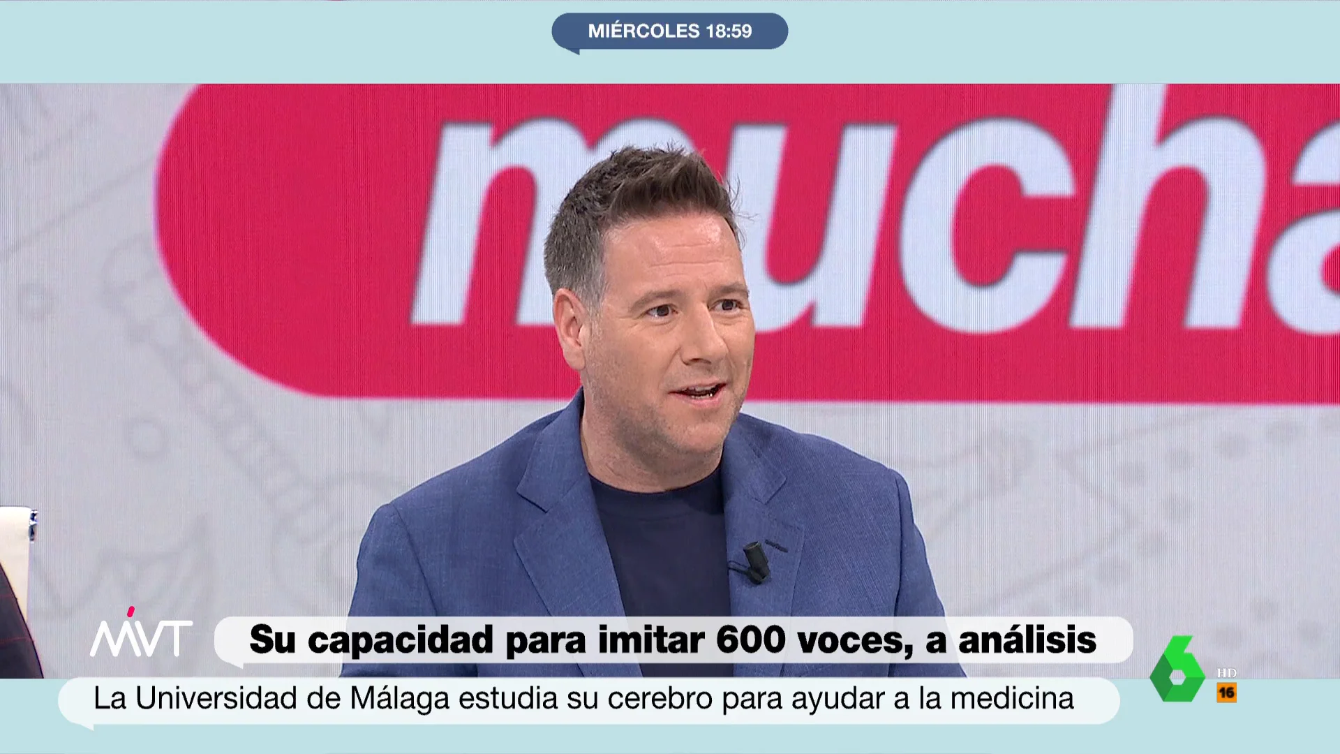 Carlos Latre explica en Más Vale Tarde su colaboración con un proyecto de la Universidad de Málaga, que estudia cómo su don para imitar más de 600 voces podría ayudar al tratamiento de trastornos y daños neurológicos relacionados con el habla.