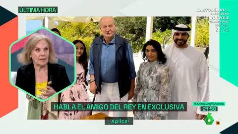 "En estos momentos, el rey emérito tiene muchísima mejor salud y más movilidad que cuando estaba aquí en España", afirma Paloma Barrientos en este vídeo de laSexta Xplica donde comenta cómo es la vida del monarca en su residencia de Abu Dabi.