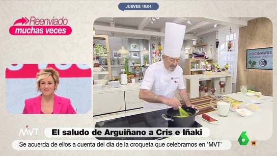 El cocinero Karlos Arguiñano manda un saludo a Pardo y López El cocinero Karlos Arguiñano manda un saludo a Pardo y López