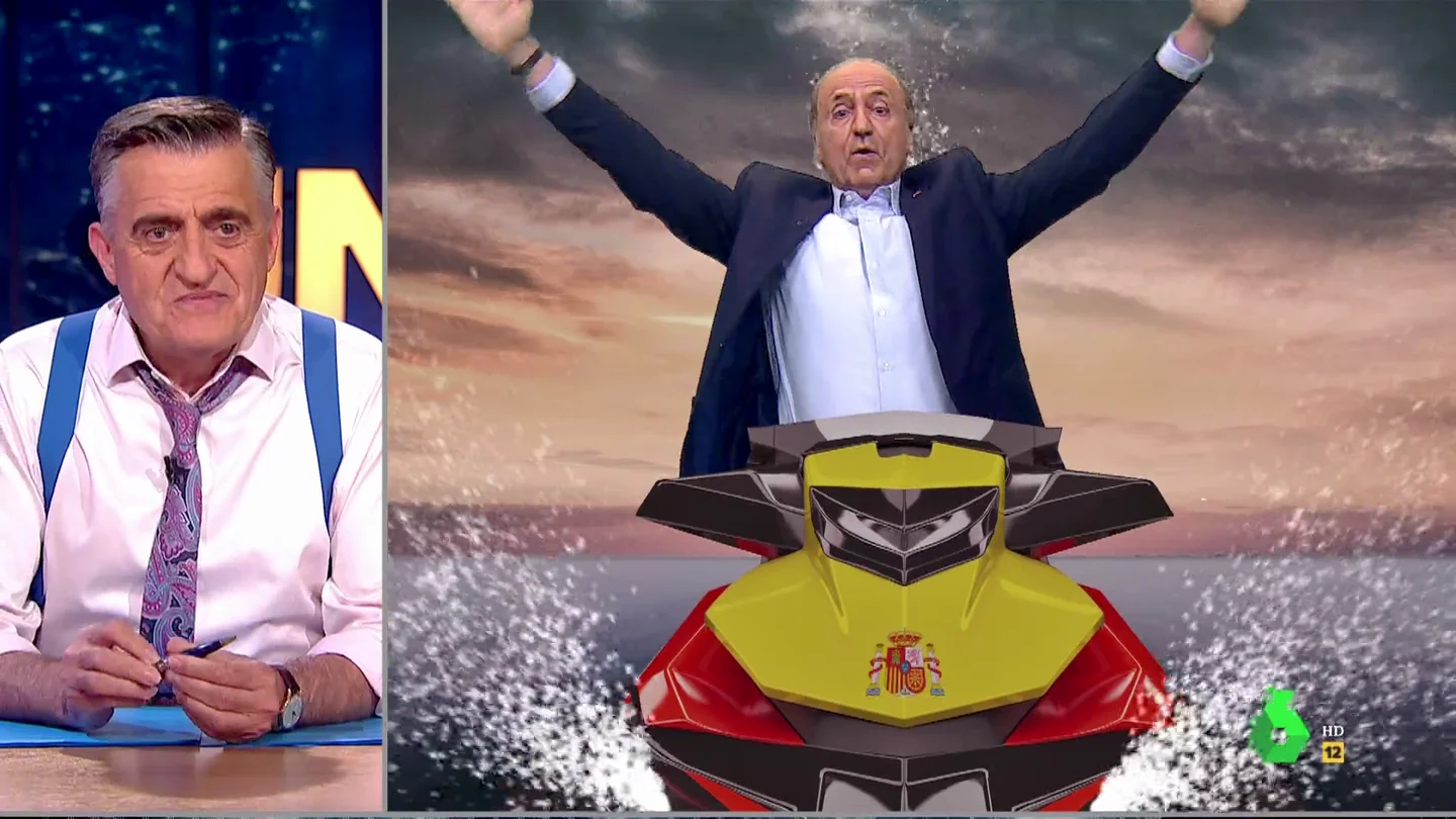 'El rey Juan Carlos' conecta con Wyoming en pleno directo y subido a una moto de agua 'El rey Juan Carlos' conecta con Wyoming en pleno directo y subido a una moto de agua