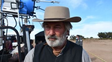 El actor, Alec Baldwin durante la grabación de Rust