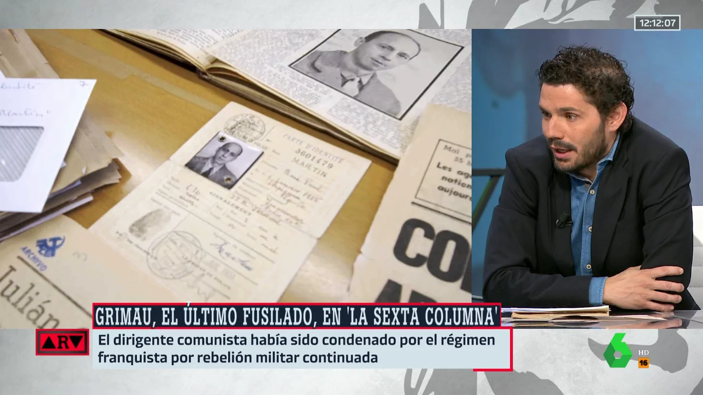 Grimau, el último fusilado de la Guerra Civil: laSexta Columna se adentra en la historia del comunista que la dictadura eliminó en 1963 Grimau, el último fusilado de la Guerra Civil: laSexta Columna se adentra en la historia del comunista que la dictadura eliminó en 1963