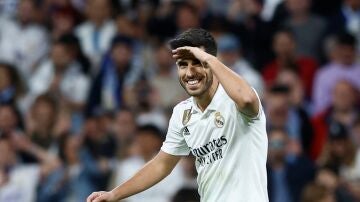 Asensio celebra un gol con el Real Madrid