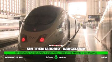 Suspendida la circulación de trenes entre Madrid y Barcelona por un incendio