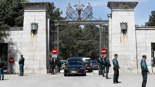 Los restos de José Antonio Primo de Rivera abandonan el Valle de Cuelgamuros tras su exhumación Los restos de José Antonio Primo de Rivera abandonan el Valle de Cuelgamuros tras su exhumación