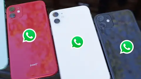 Tres iPhone con WhatsApp Tres iPhone con WhatsApp